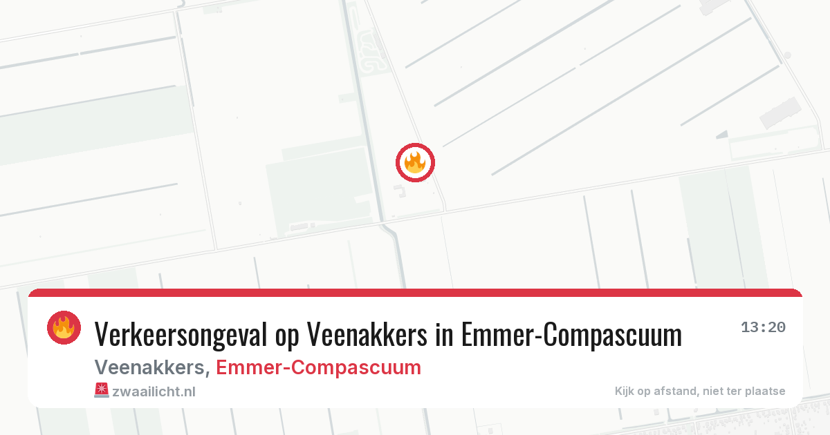 Verkeersongeval op Veenakkers in Emmer-Compascuum — 31 mei 2026