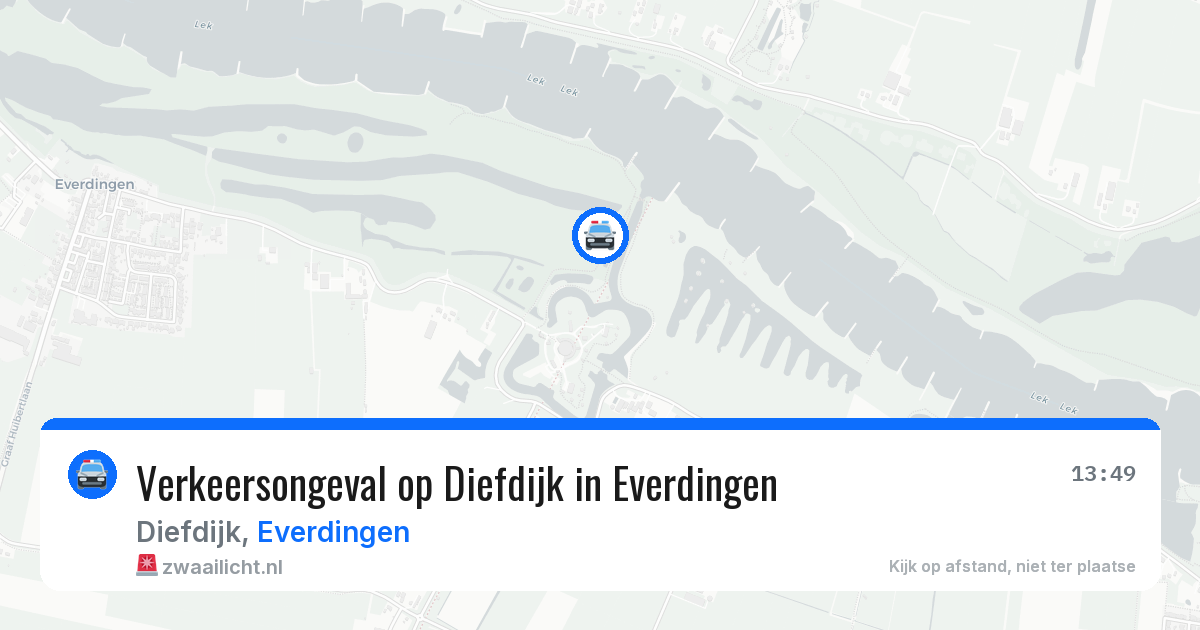 Verkeersongeval op Diefdijk in Everdingen — 17 jan 2026