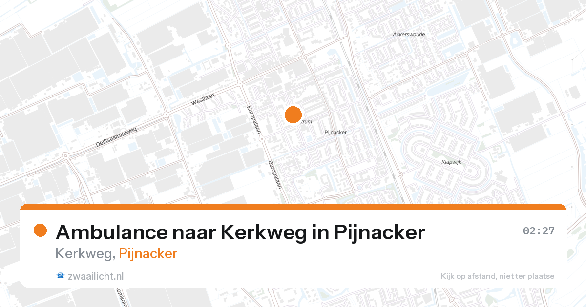 Ambulance naar Kerkweg in Pijnacker — 23 mrt 2026