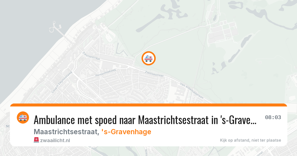 Ambulance met spoed naar Maastrichtsestraat in 's-Gravenhage — 24 jun 2026