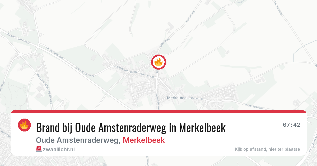 Brand bij Oude Amstenraderweg in Merkelbeek — 7 apr 2026