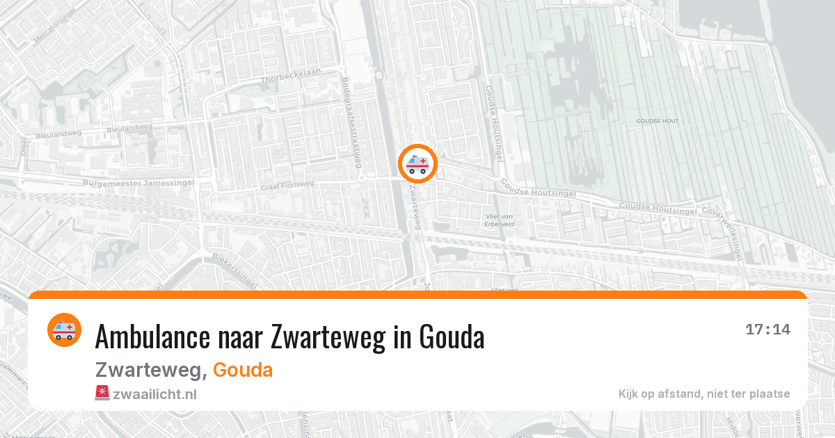 Ambulance naar Zwarteweg in Gouda — 24 jun 2026