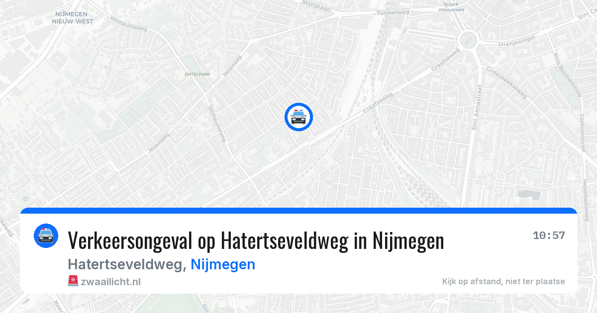 Verkeersongeval op Hatertseveldweg in Nijmegen — 25 apr 2026