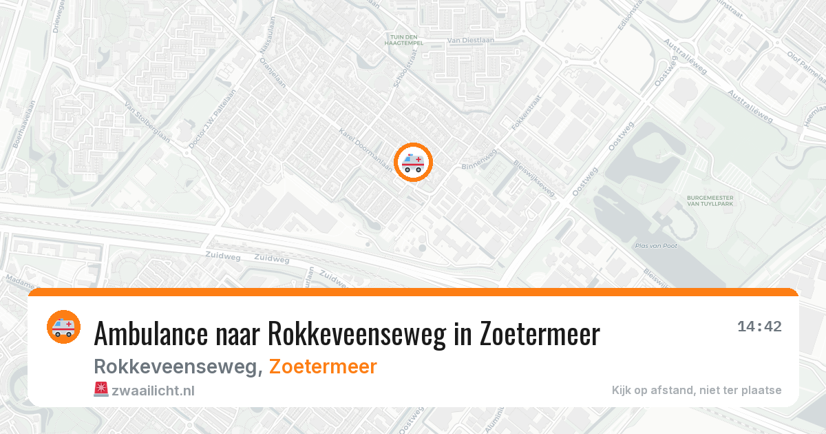 Ambulance naar Rokkeveenseweg in Zoetermeer — 20 apr 2026
