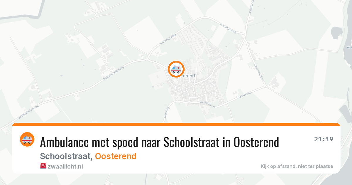 Ambulance met spoed naar Schoolstraat in Oosterend — 16 jul 2026