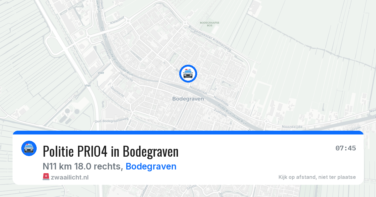 Politie PRIO4 in Bodegraven — 27 apr 2026 | 🚨 Zwaailicht.nl