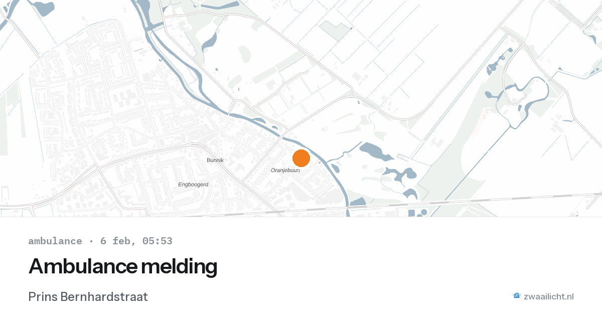 Ambulance melding — 6 feb 2026