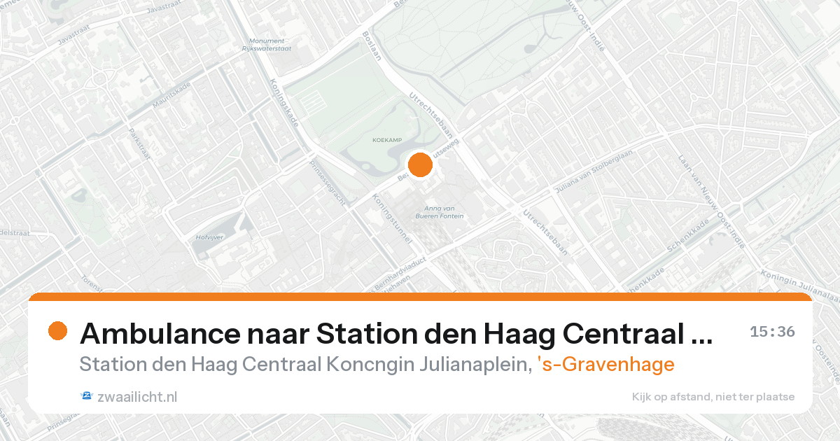 Ambulance naar Station den Haag Centraal Koncngin Julianaplein in 's-Gravenhage — 31 jan 2026