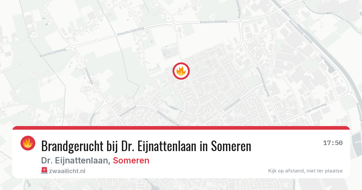 Brandgerucht bij Dr. Eijnattenlaan in Someren — 18 jul 2026