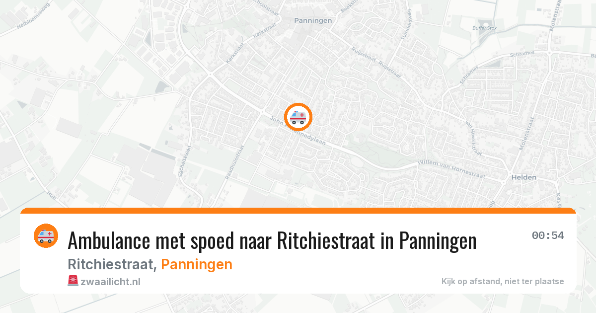 Ambulance met spoed naar Ritchiestraat in Panningen — 18 jun 2026