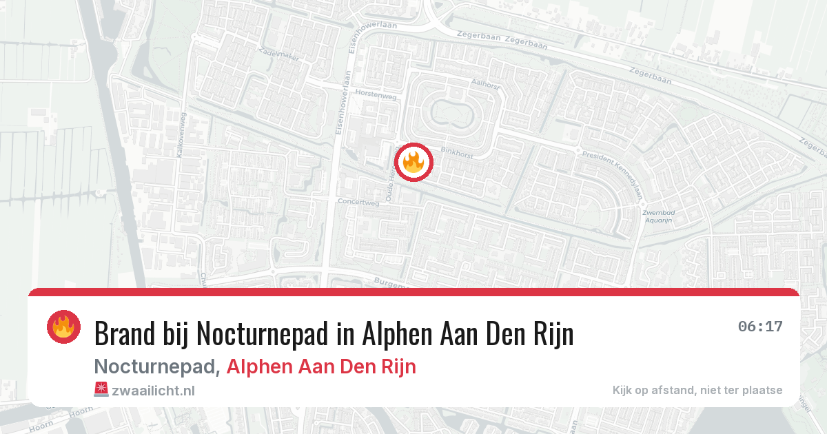 Brand bij Nocturnepad in Alphen Aan Den Rijn — 27 jun 2026