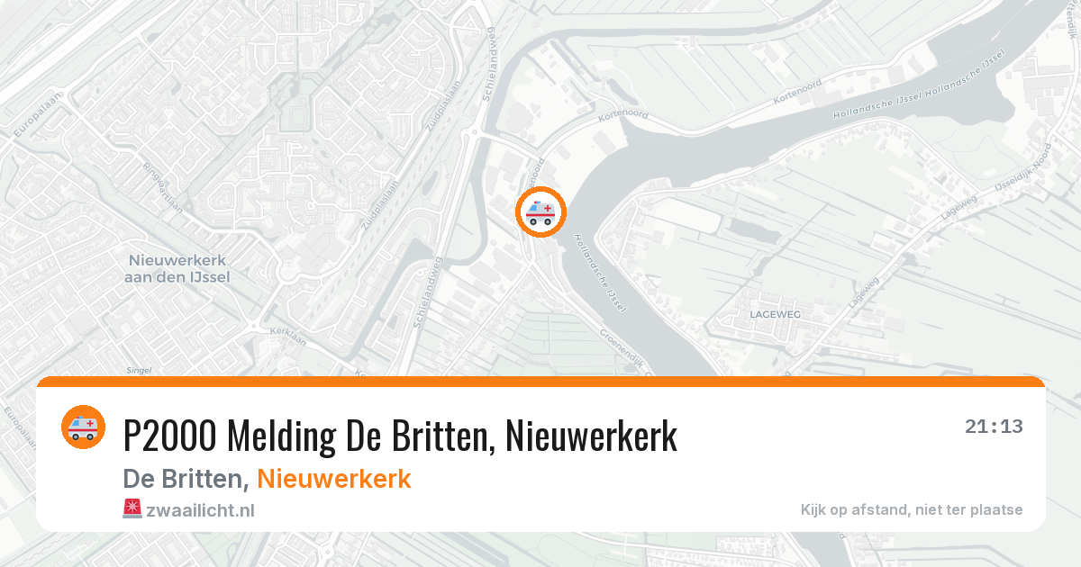 P2000 Melding De Britten, Nieuwerkerk — 8 feb 2026