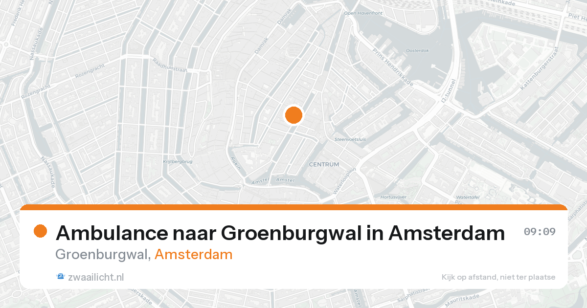 Ambulance naar Groenburgwal in Amsterdam — 22 aug 2026
