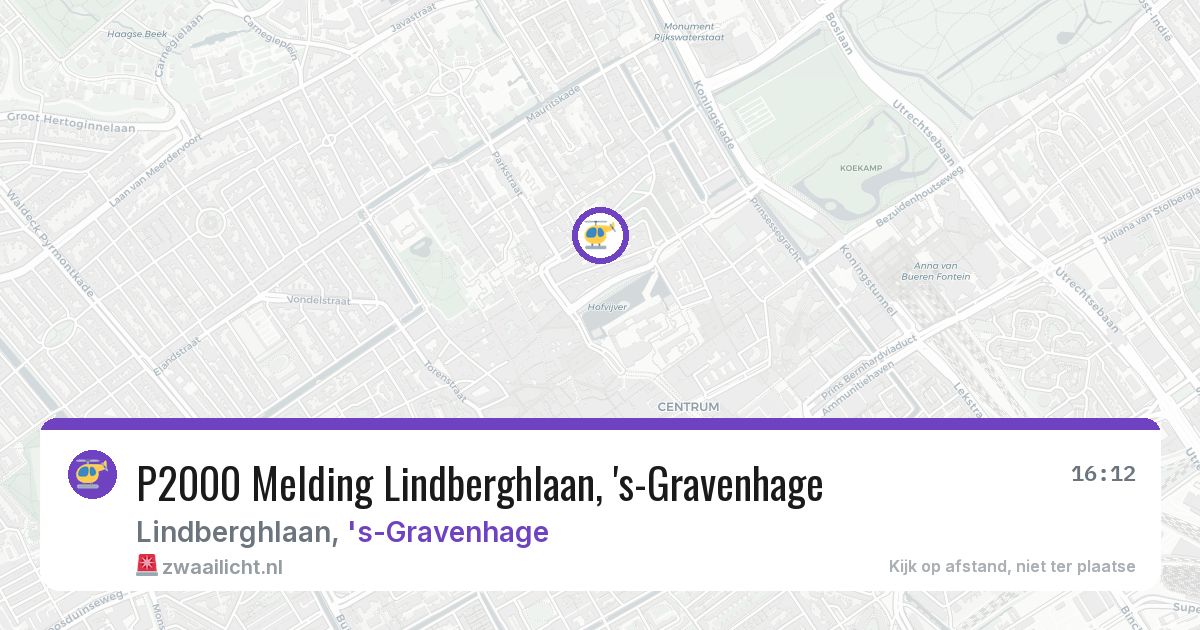 P2000 Melding Lindberghlaan, 's-Gravenhage — 5 feb 2026