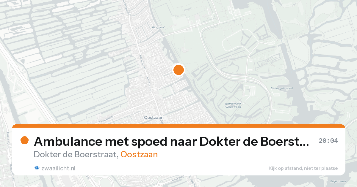 Ambulance met spoed naar Dokter de Boerstraat in Oostzaan — 6 jun 2026