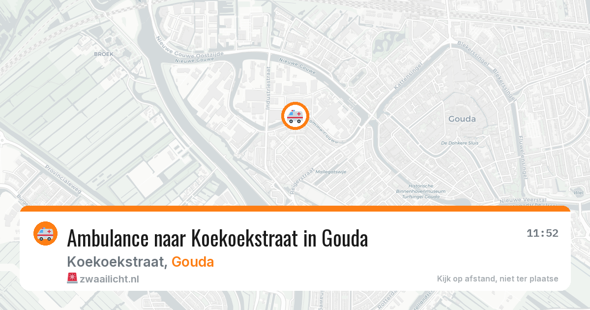 Ambulance naar Koekoekstraat in Gouda — 19 jun 2026