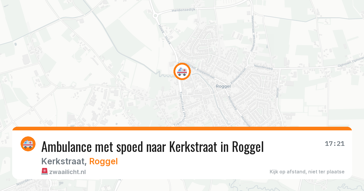 Ambulance met spoed naar Kerkstraat in Roggel — 14 jul 2026