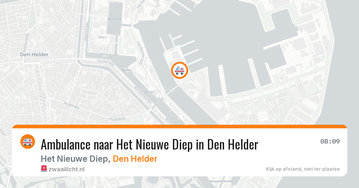 Ambulance naar Het Nieuwe Diep in Den Helder — 20 apr 2026