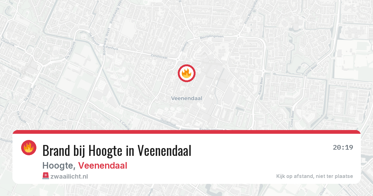 Brand bij Hoogte in Veenendaal — 3 jul 2026