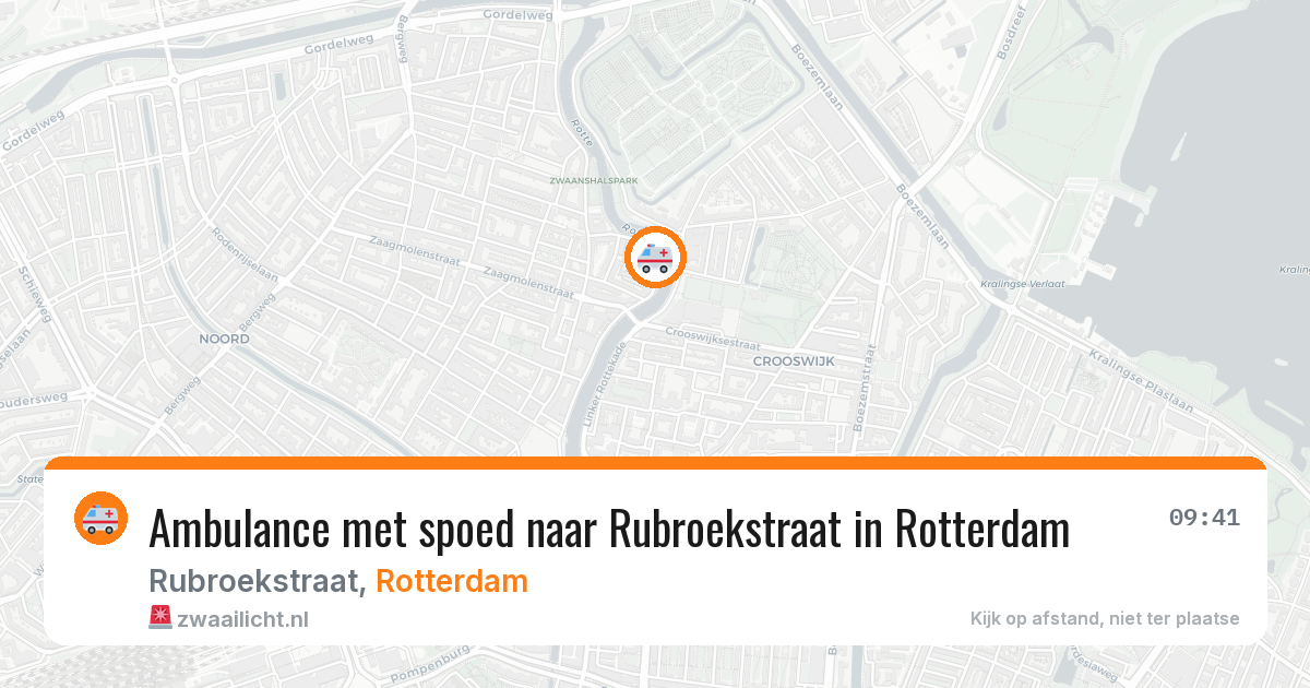 Ambulance met spoed naar Rubroekstraat in Rotterdam — 22 apr 2026
