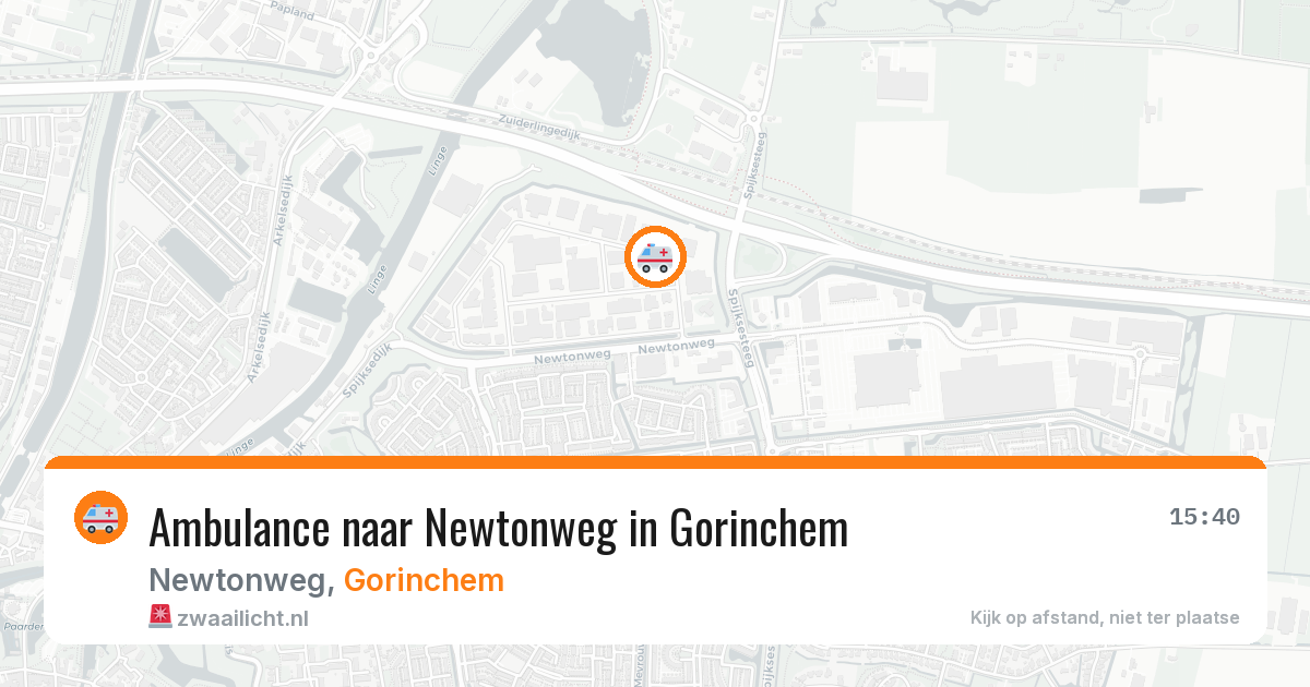 Ambulance naar Newtonweg in Gorinchem — 16 jun 2026