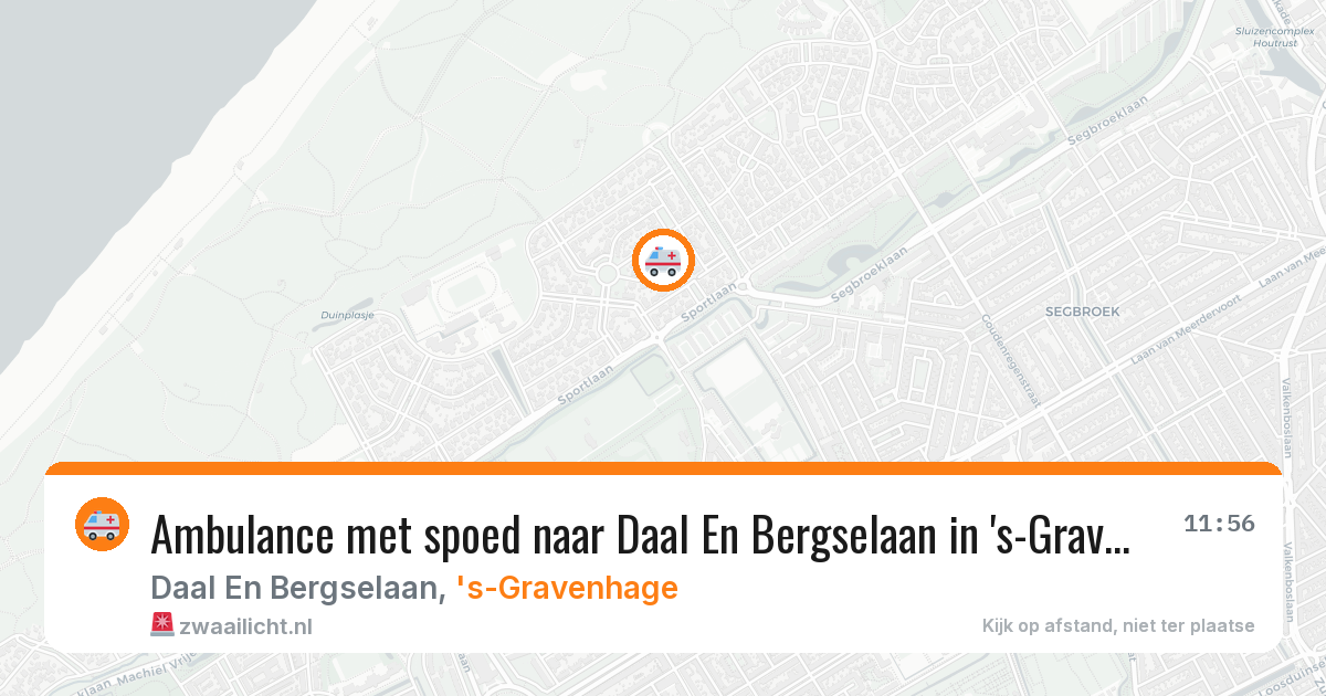 Ambulance met spoed naar Daal En Bergselaan in 's-Gravenhage — 18 mei 2026