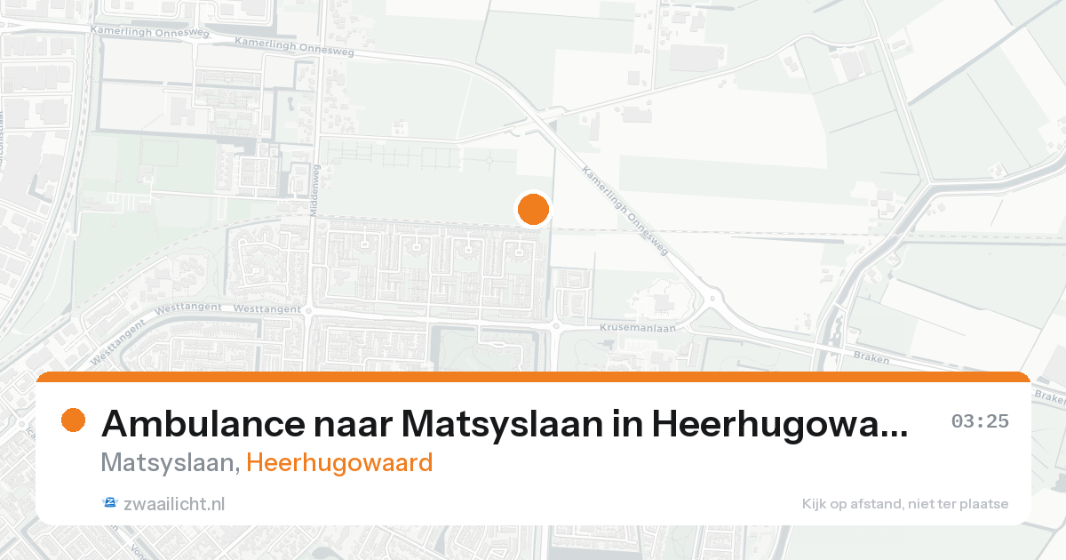 Ambulance naar Matsyslaan in Heerhugowaard — 23 aug 2026
