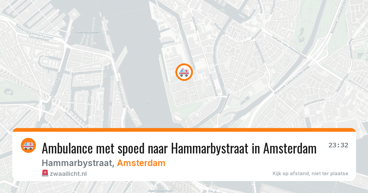 Ambulance met spoed naar Hammarbystraat in Amsterdam — 15 apr 2026