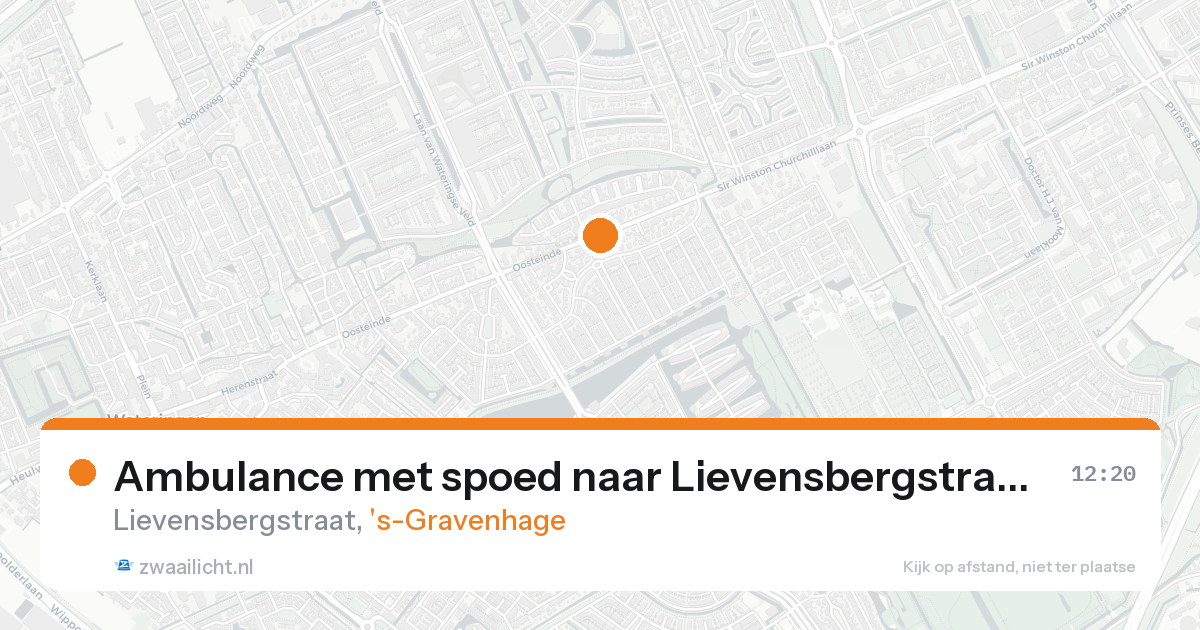 Ambulance met spoed naar Lievensbergstraat in 's-Gravenhage — 17 aug 2026