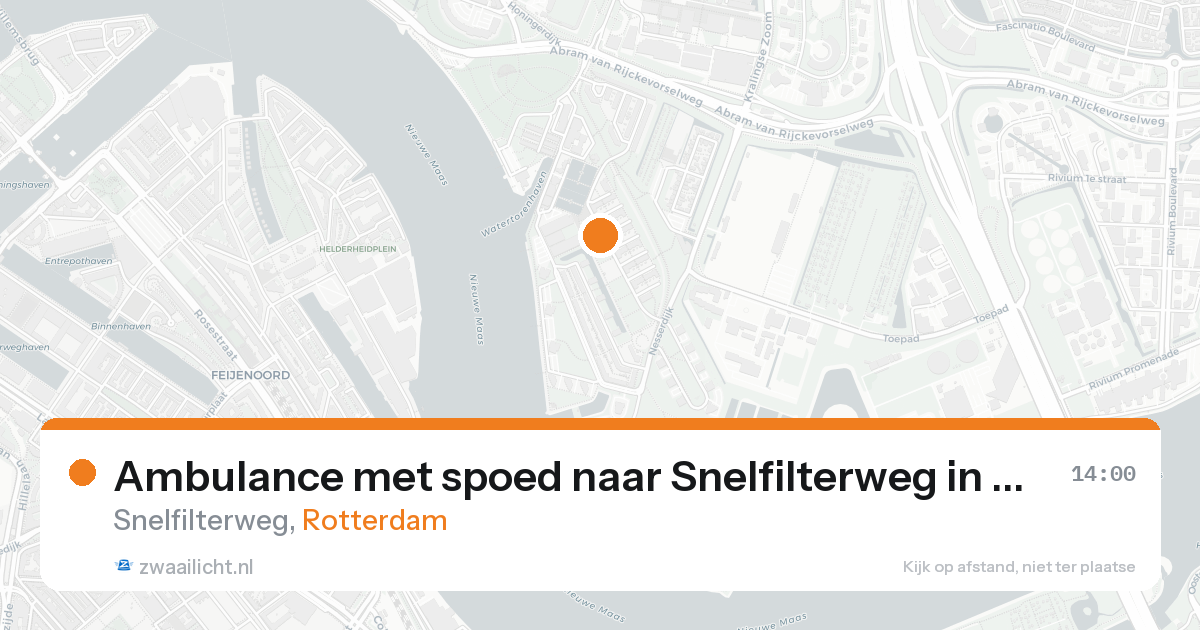 Ambulance met spoed naar Snelfilterweg in Rotterdam — 19 aug 2026