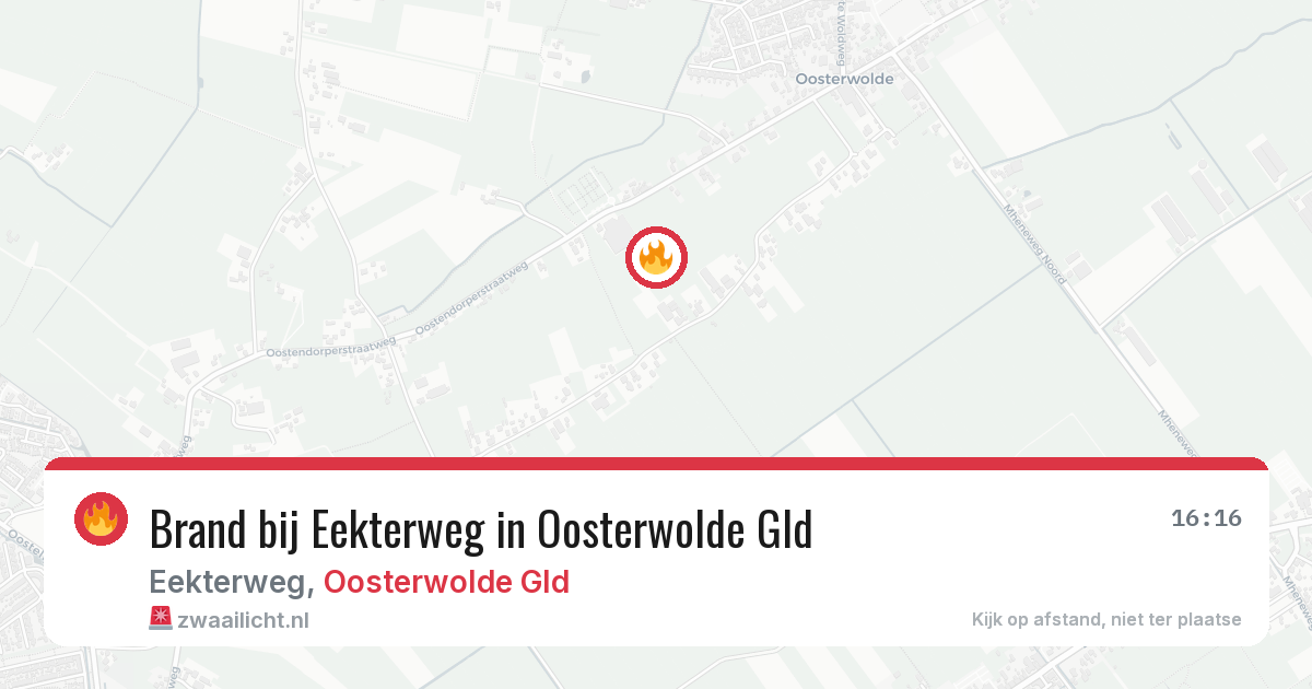 Brand bij Eekterweg in Oosterwolde Gld — 29 mei 2026