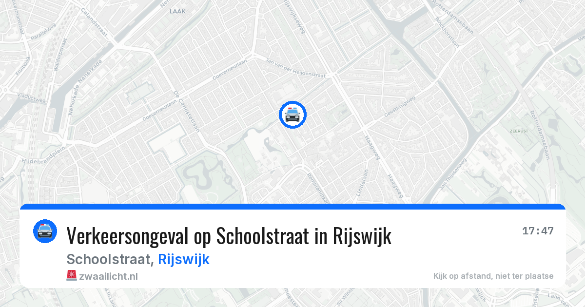 Verkeersongeval op Schoolstraat in Rijswijk — 31 mei 2026