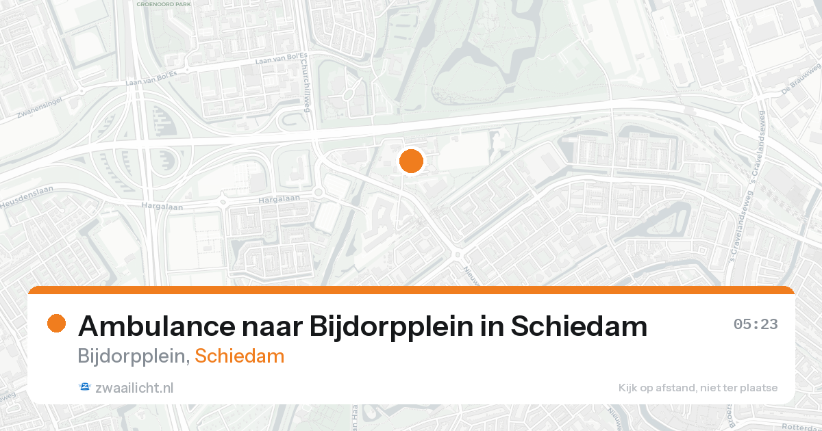 Ambulance naar Bijdorpplein in Schiedam — 18 aug 2026
