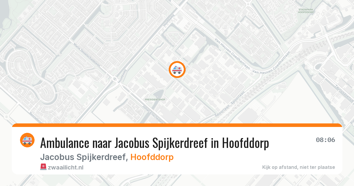 Ambulance naar Jacobus Spijkerdreef in Hoofddorp — 12 aug 2026