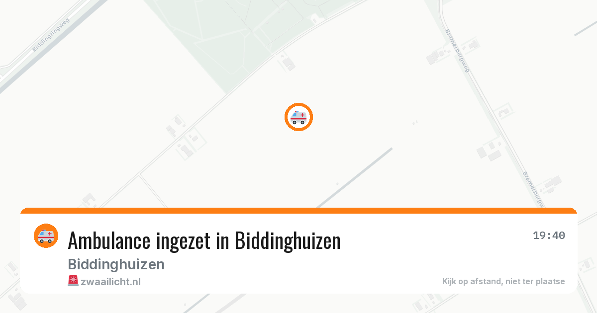 Ambulance ingezet in Biddinghuizen — 11 aug 2026