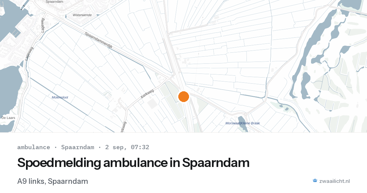 Spoedmelding ambulance in Spaarndam — 2 sep 2026