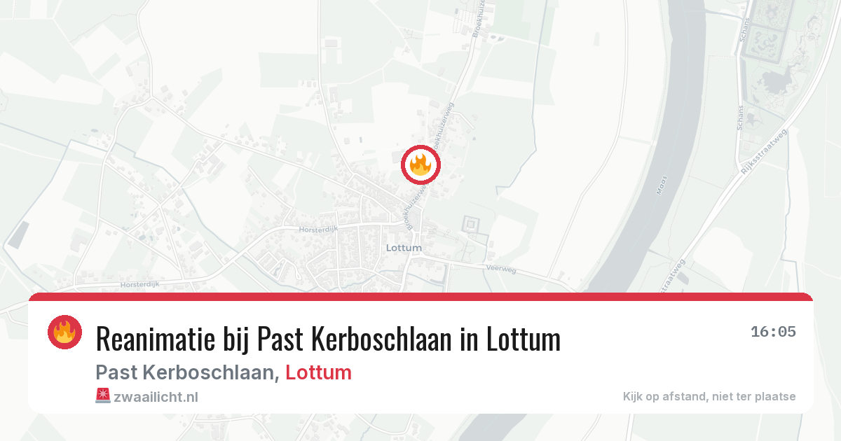 Reanimatie bij Past Kerboschlaan in Lottum — 25 jan 2026