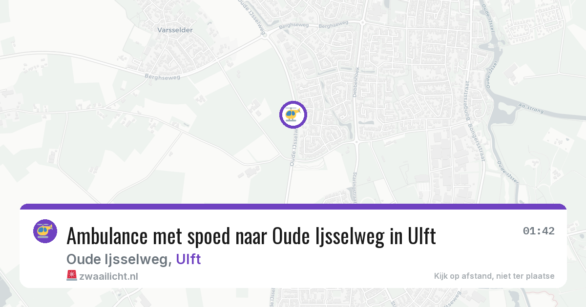 Ambulance met spoed naar Oude Ijsselweg in Ulft — 25 jul 2026