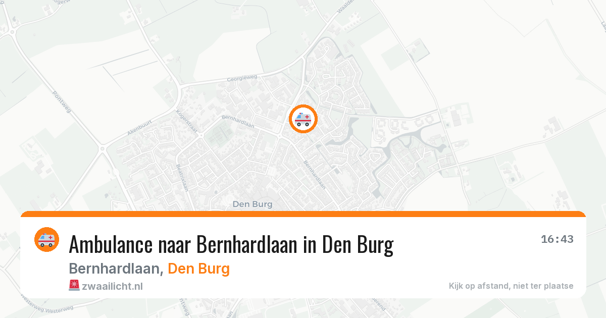Ambulance naar Bernhardlaan in Den Burg — 13 aug 2026