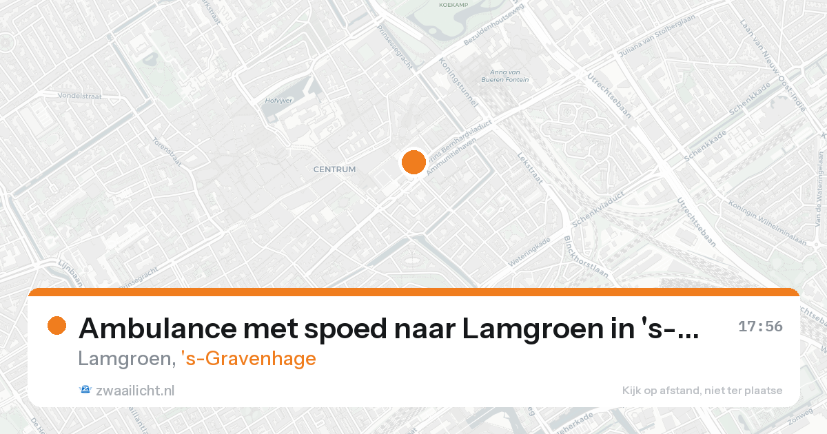 Ambulance met spoed naar Lamgroen in 's-Gravenhage — 17 aug 2026