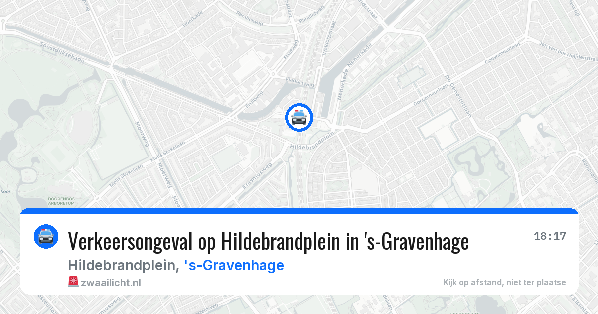 Verkeersongeval op Hildebrandplein in 's-Gravenhage — 30 jun 2026