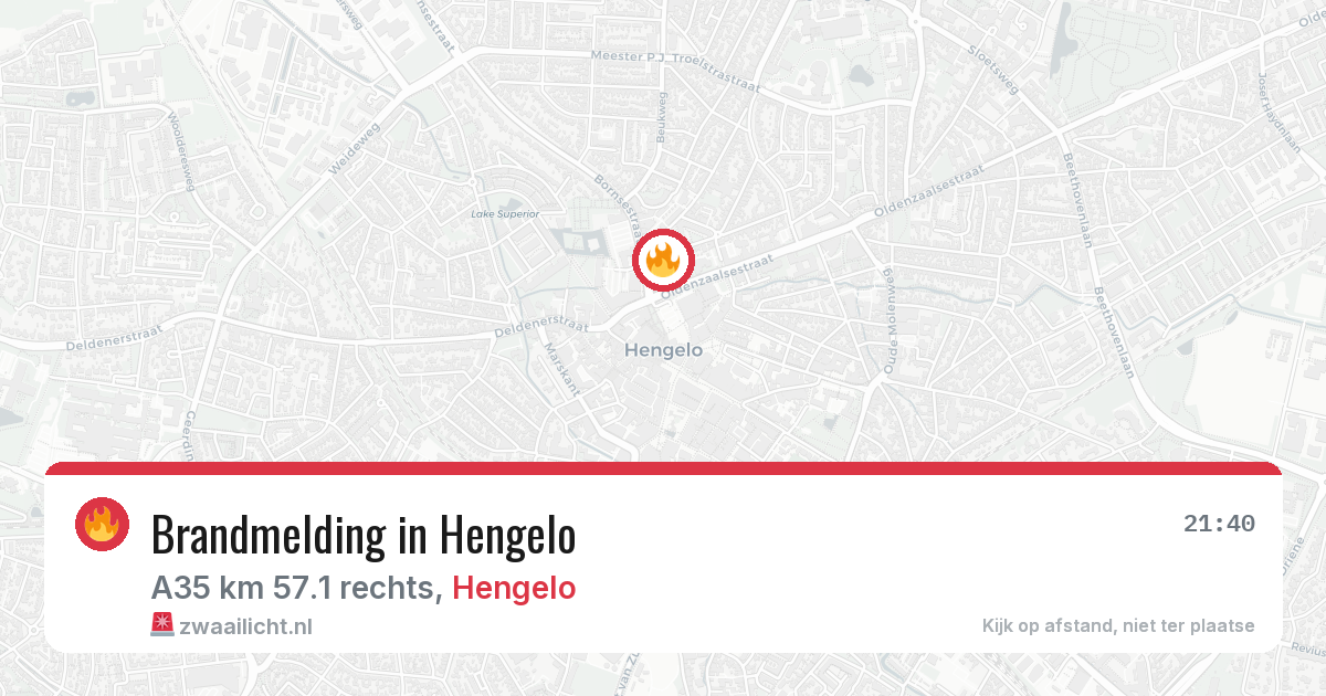 Brandmelding in Hengelo — 3 jun 2026