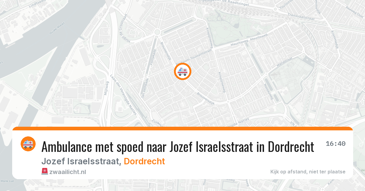 Ambulance met spoed naar Jozef Israelsstraat in Dordrecht — 8 feb 2026