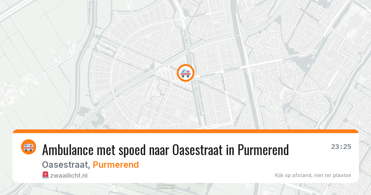 Ambulance met spoed naar Oasestraat in Purmerend — 16 mrt 2026
