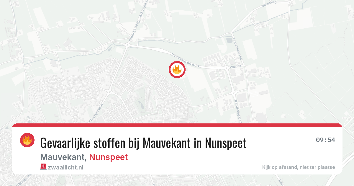 Gevaarlijke stoffen bij Mauvekant in Nunspeet — 20 mei 2026