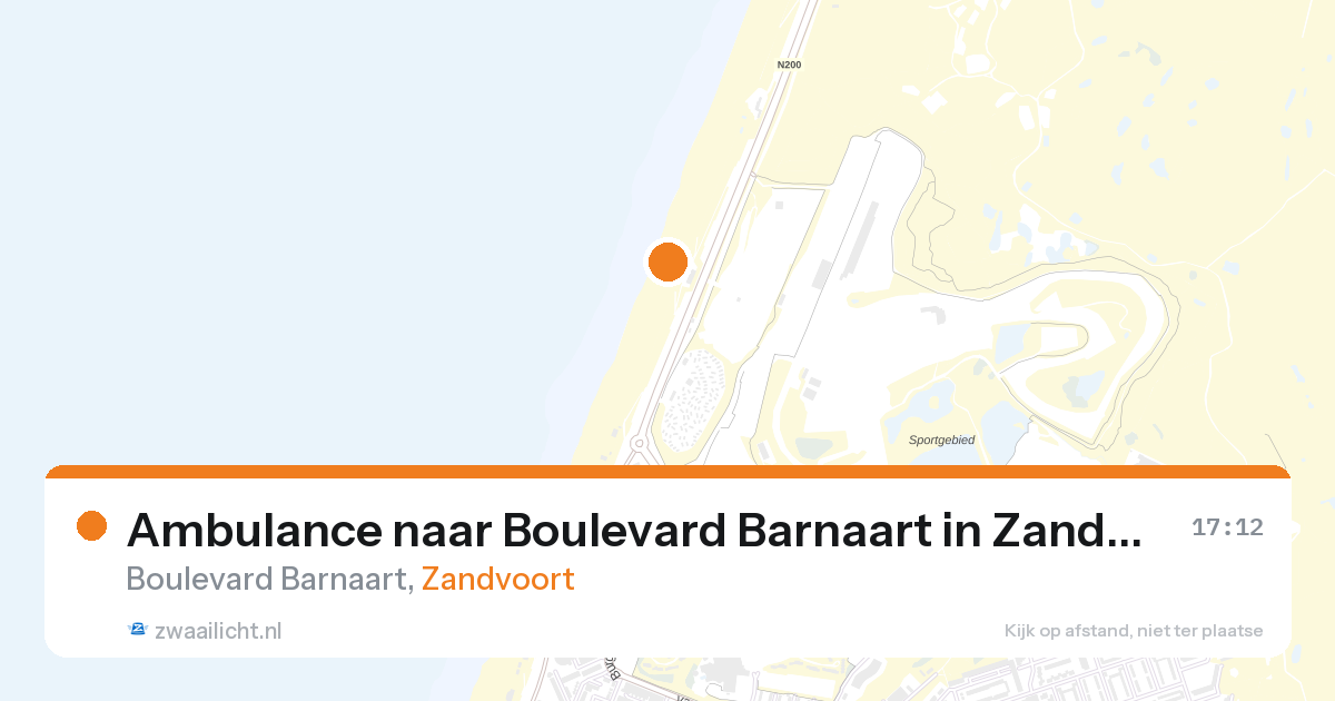 Ambulance naar Boulevard Barnaart in Zandvoort — 14 jun 2026