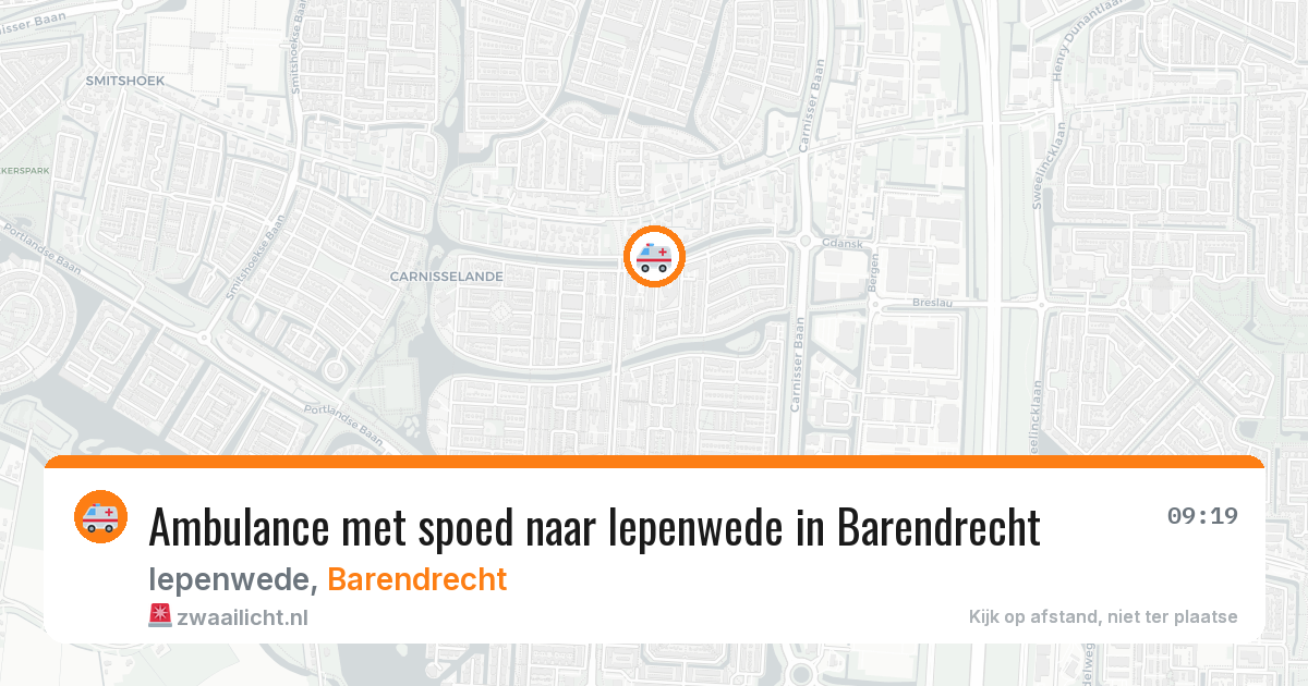 Ambulance met spoed naar Iepenwede in Barendrecht — 19 mei 2026
