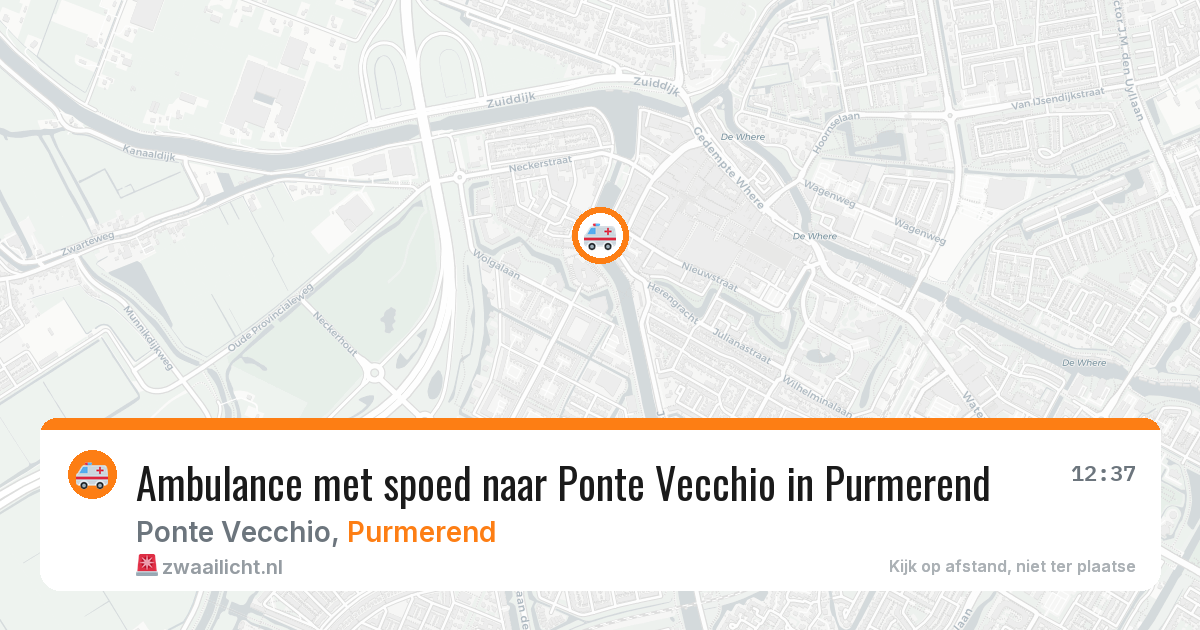Ambulance met spoed naar Ponte Vecchio in Purmerend — 27 jan 2026