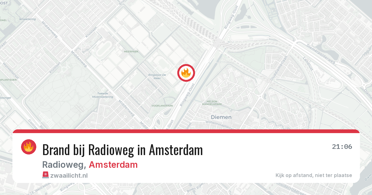 Brand bij Radioweg in Amsterdam — 17 jul 2026