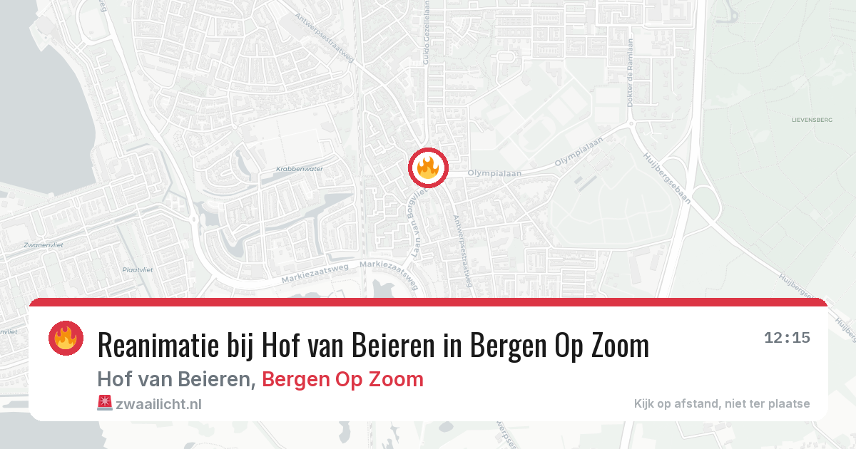 Reanimatie bij Hof van Beieren in Bergen Op Zoom — 18 jun 2026